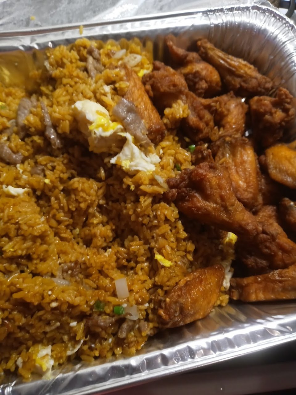 Shrimp Fried Rice & Chicken Wing